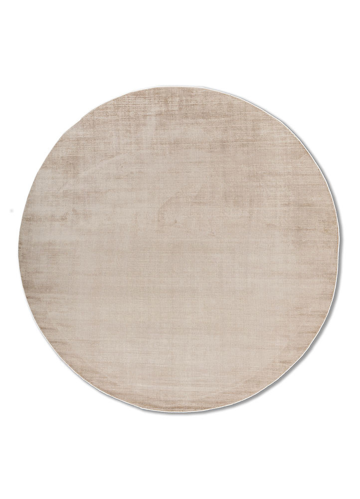  beige and brown viscose Hand Loom Rug