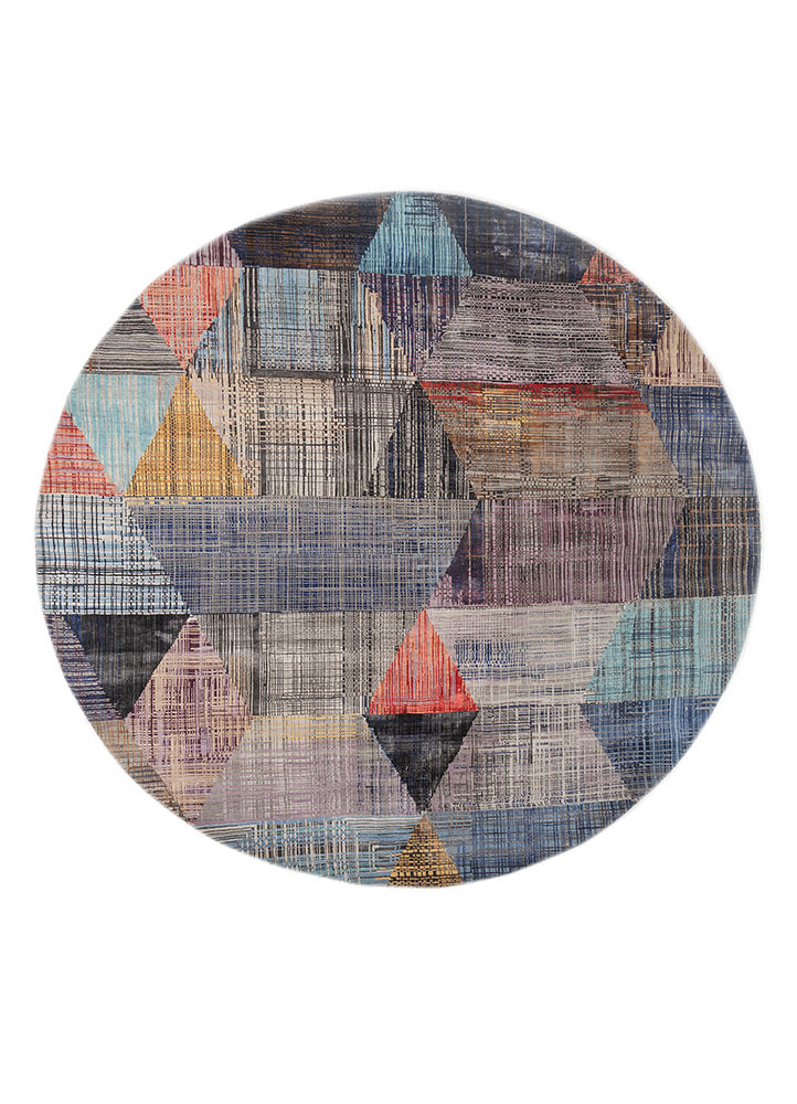 unstring by kavi grey and black wool and bamboo silk Hand Knotted Rug - HeadShot unstring by kavi grey and black wool and bamboo silk Hand Knotted Rug - HeadShot