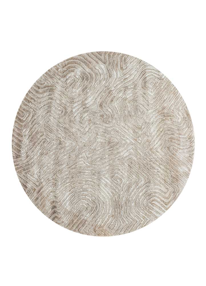 genesis ivory wool and viscose Hand Tufted Rug - HeadShot