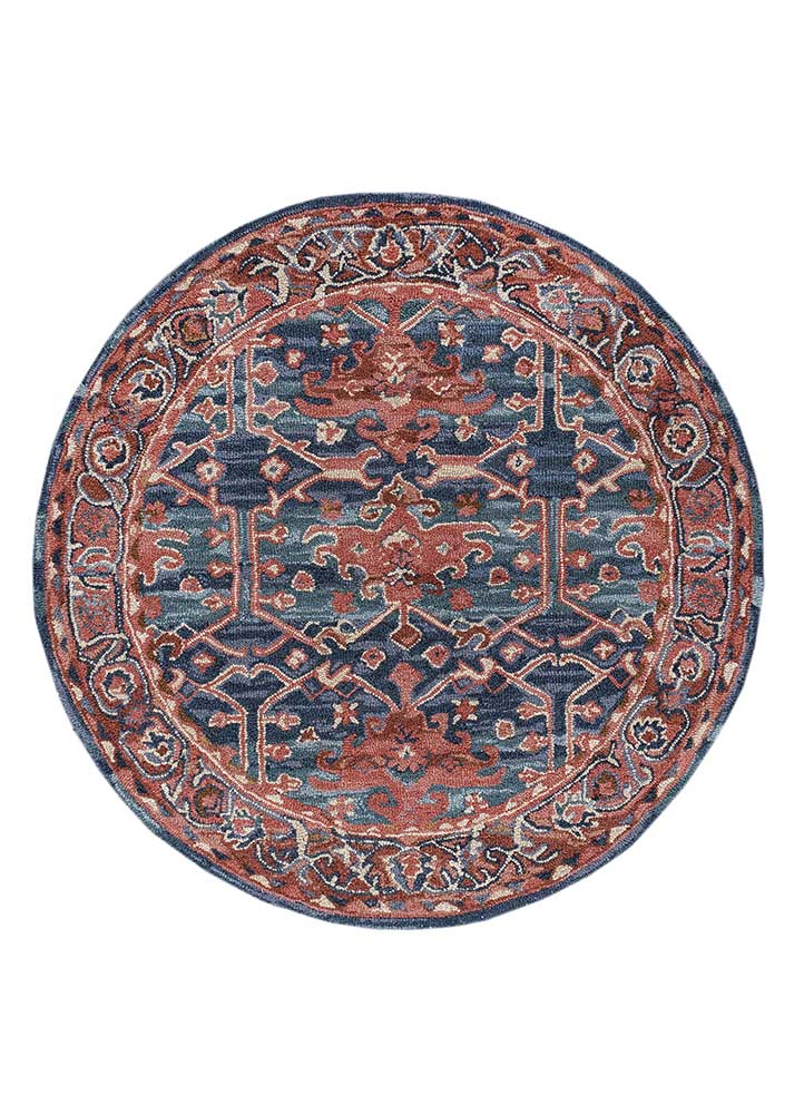 mythos blue wool Hand Tufted Rug - HeadShot