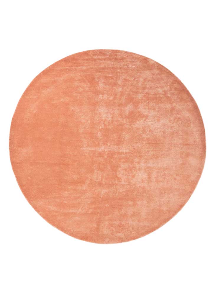 come around red and orange viscose Hand Tufted Rug - HeadShot