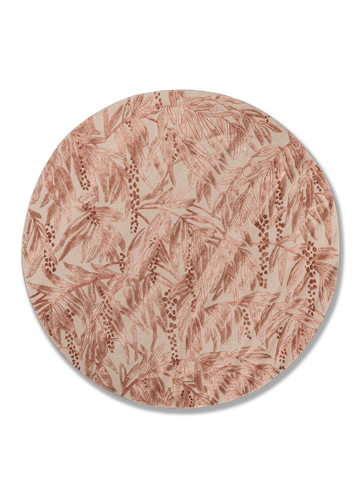  pink and purple wool and viscose Hand Tufted Rug