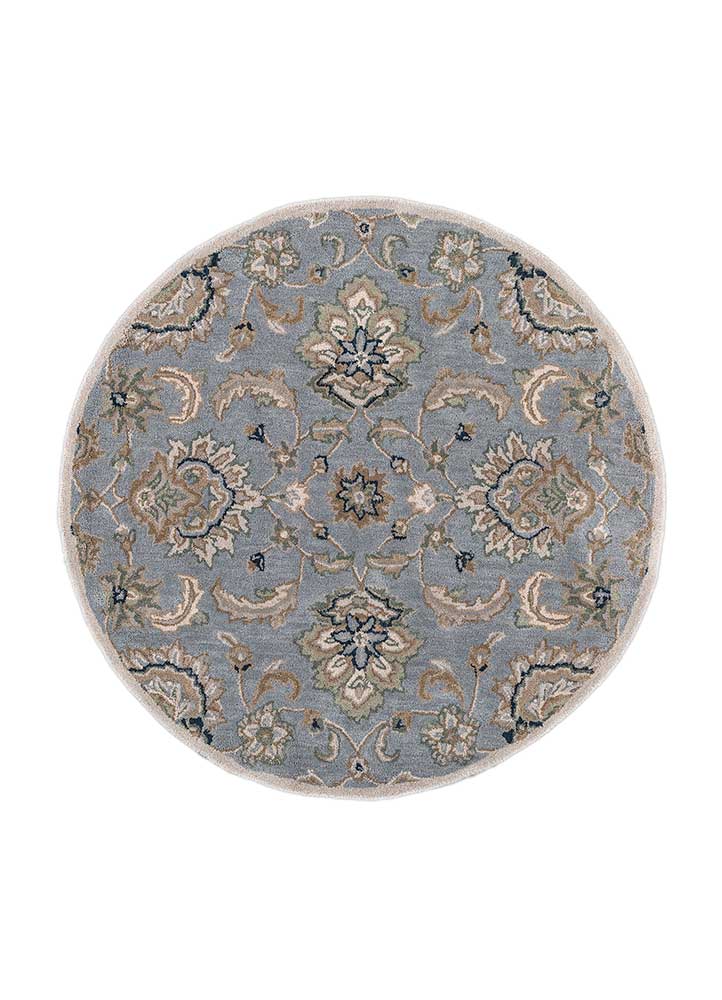  blue wool Hand Tufted Rug