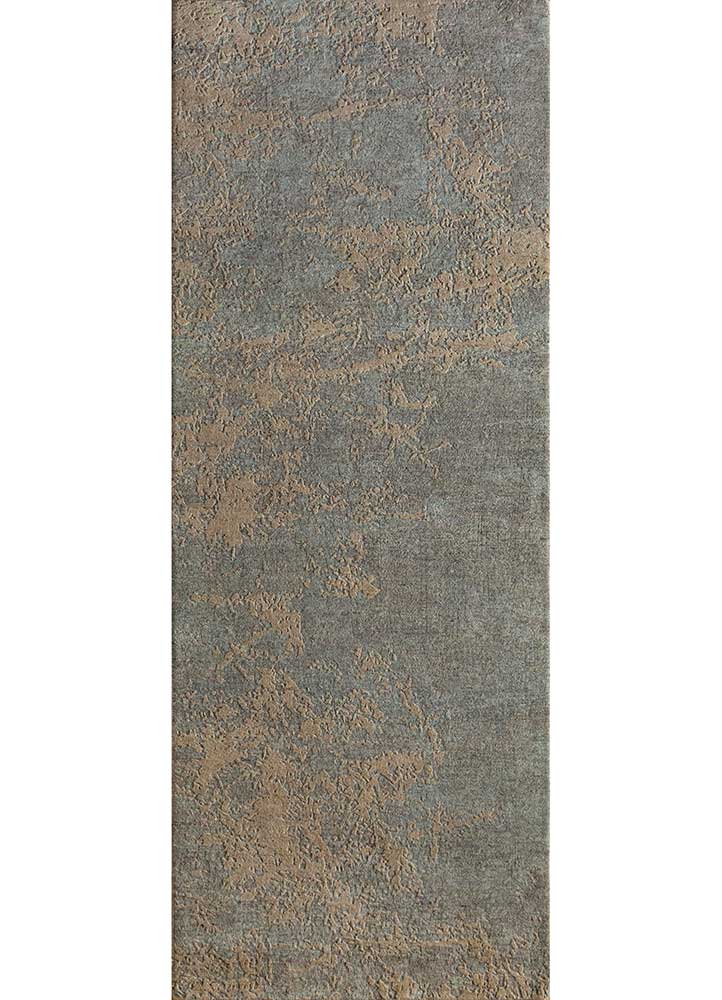  beige and brown wool Hand Knotted Rug