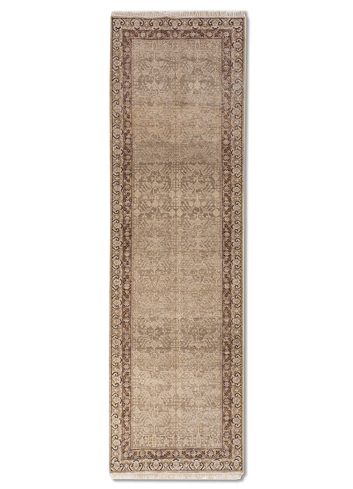 erbe gold wool Hand Knotted Rug - HeadShot