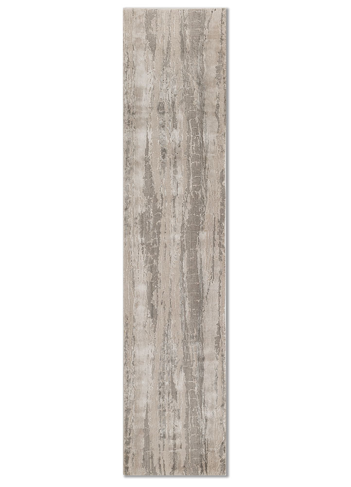  grey and black wool and bamboo silk Hand Knotted Rug