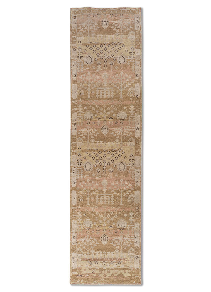  gold wool Hand Knotted Rug