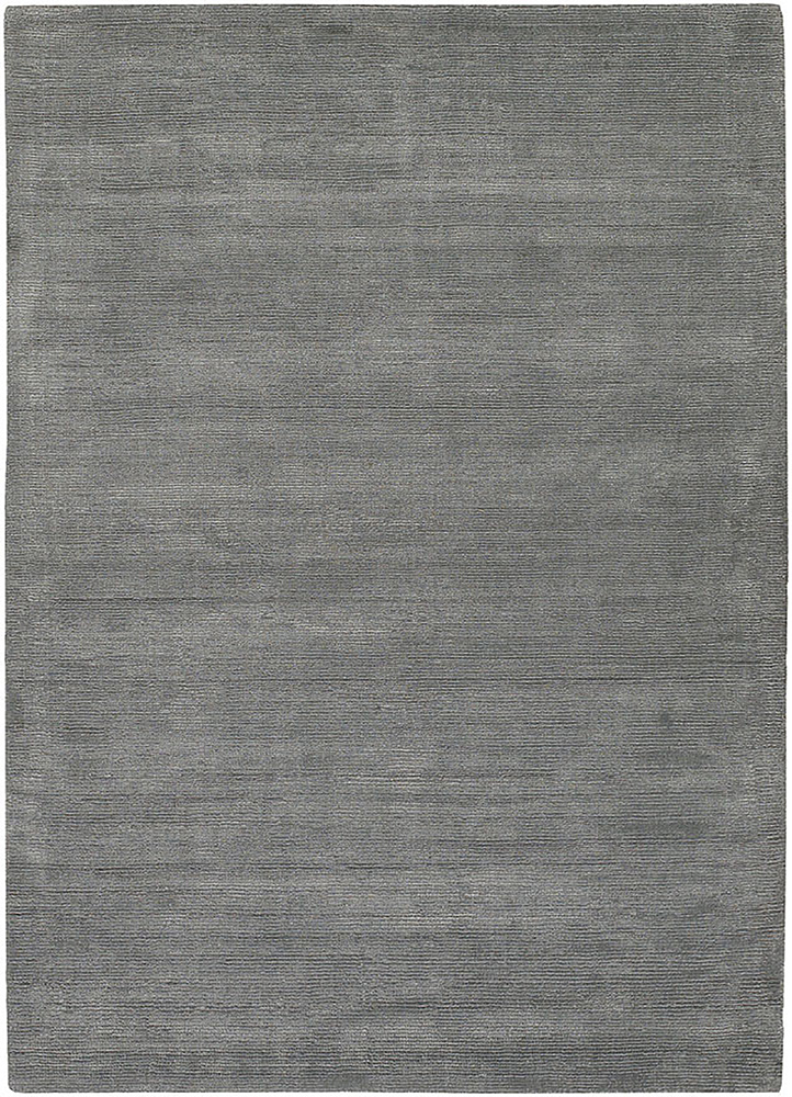 basis grey and black wool and viscose Hand Loom Rug - HeadShot