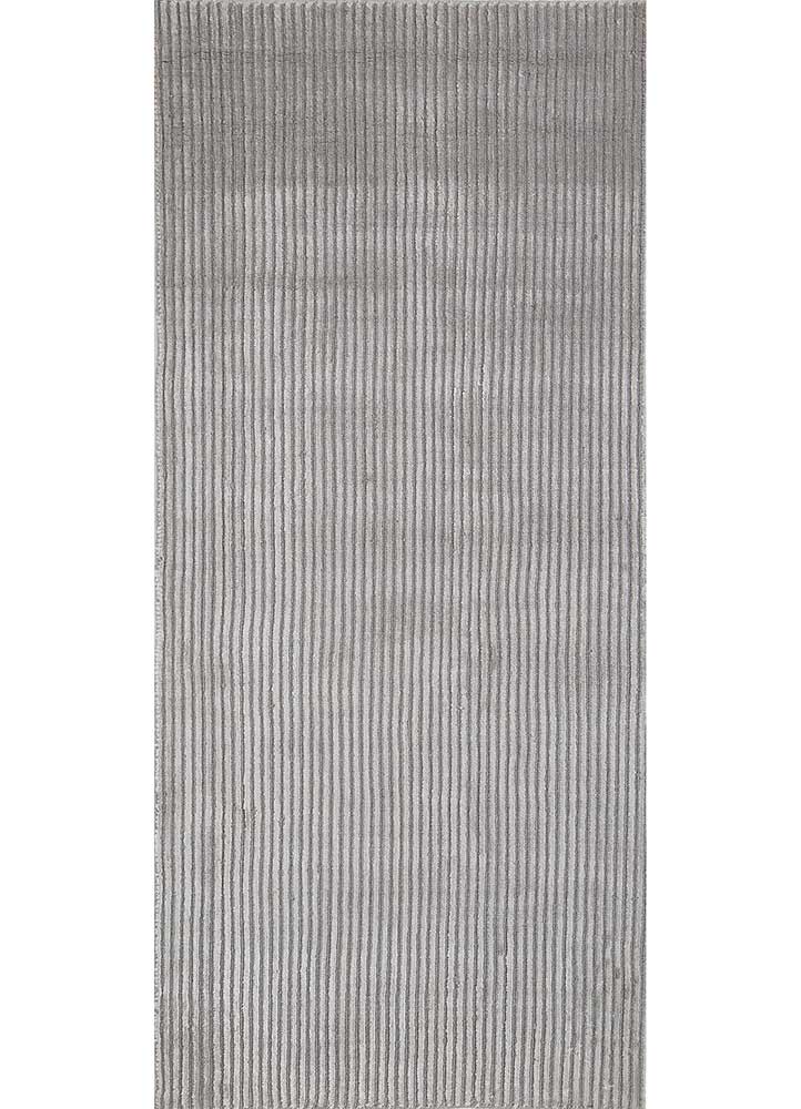 acar ivory wool and bamboo silk Hand Loom Rug - HeadShot