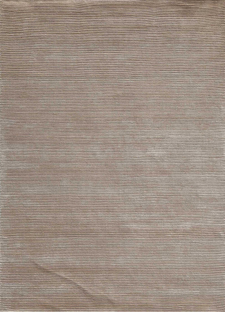  ivory wool and viscose Hand Loom Rug
