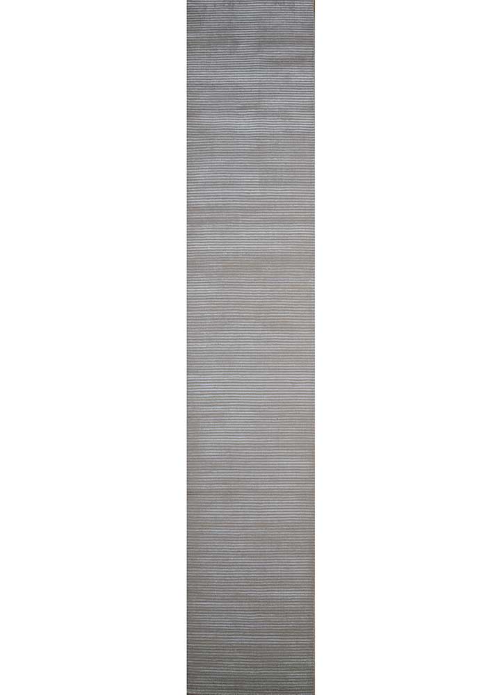  ivory wool and viscose Hand Loom Rug