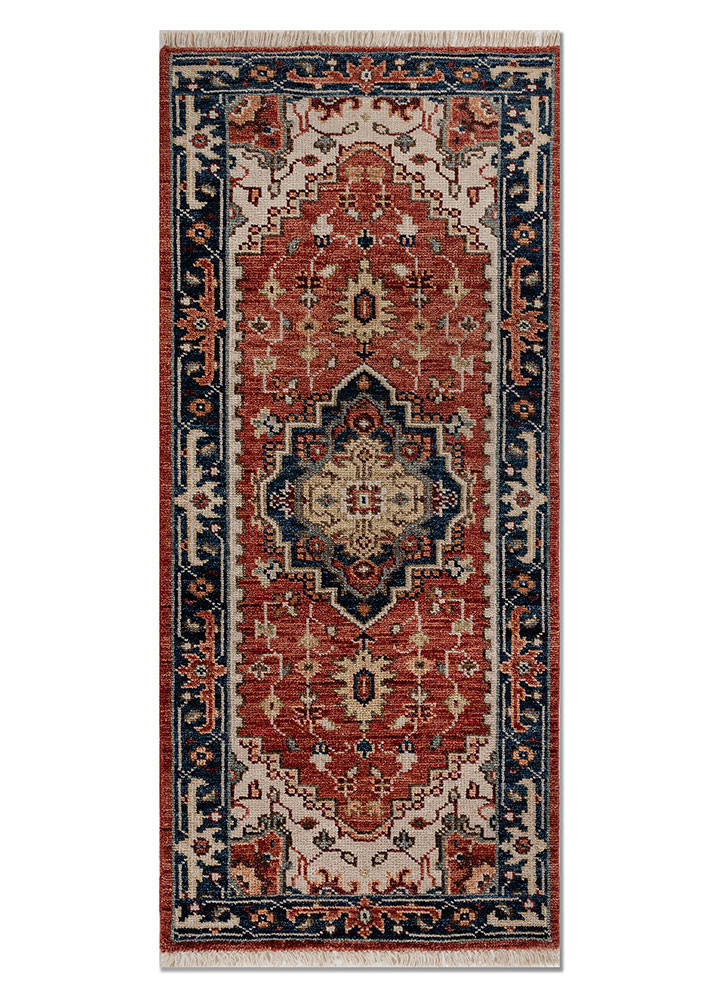 savana red and orange wool Hand Knotted Rug - HeadShot savana red and orange wool Hand Knotted Rug - HeadShot