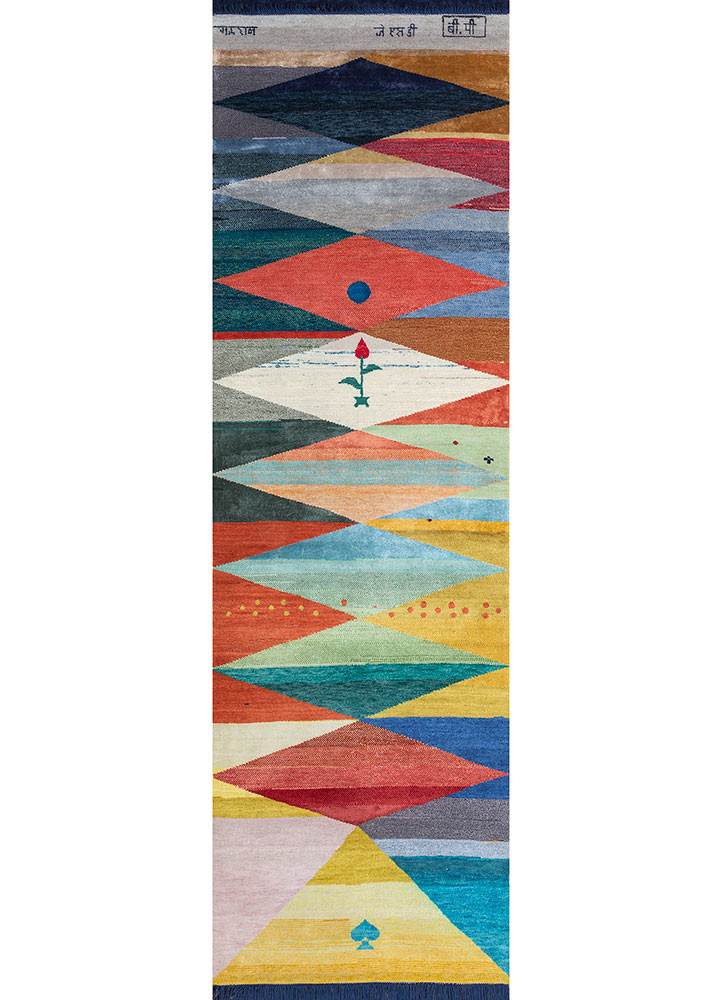 freedom manchaha blue wool and bamboo silk Hand Knotted Rug - HeadShot freedom manchaha blue wool and bamboo silk Hand Knotted Rug - HeadShot