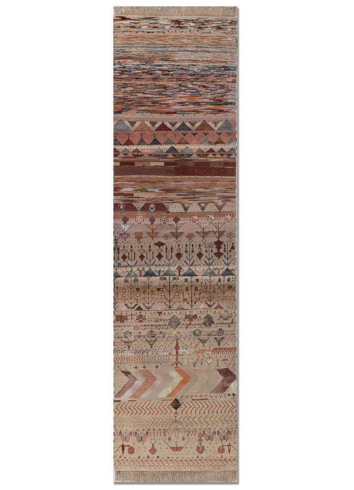  gold wool and bamboo silk Hand Knotted Rug