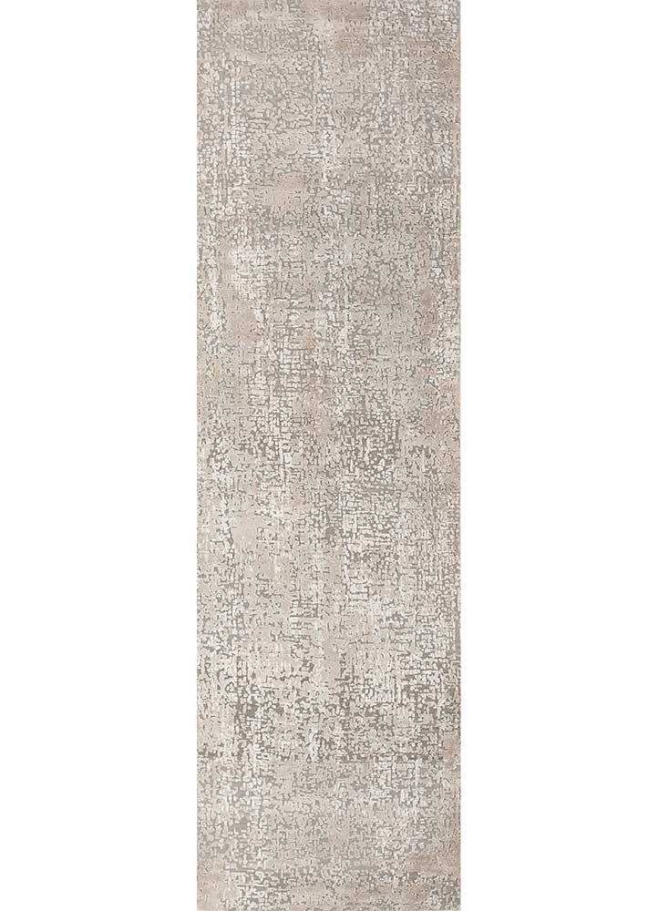  grey and black wool and bamboo silk Hand Knotted Rug