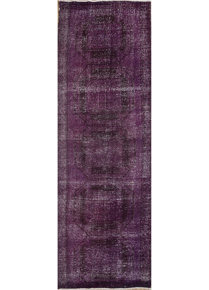  pink and purple wool Hand Knotted Rug