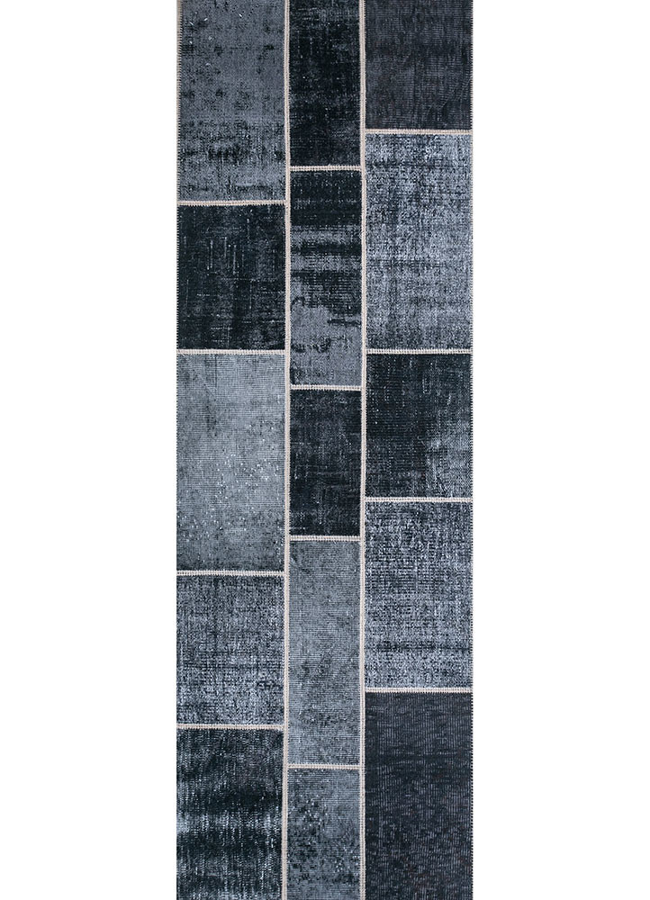  grey and black wool Hand Knotted Rug