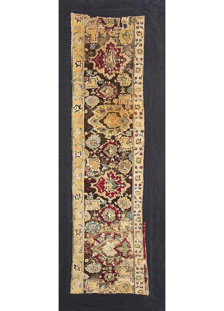 bespoke sile red and orange wool Wall Art Rug - HeadShot bespoke sile red and orange wool Wall Art Rug - HeadShot