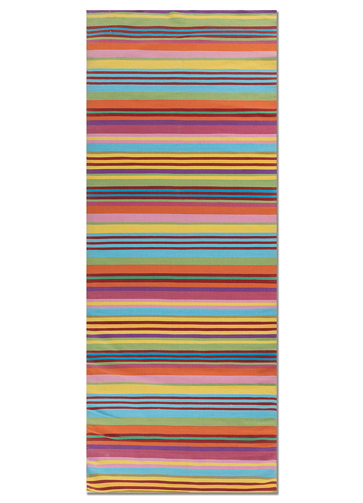  green cotton Flat Weaves Rug