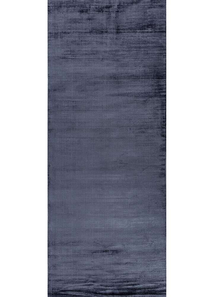 basis blue viscose Hand Loom Rug - HeadShot