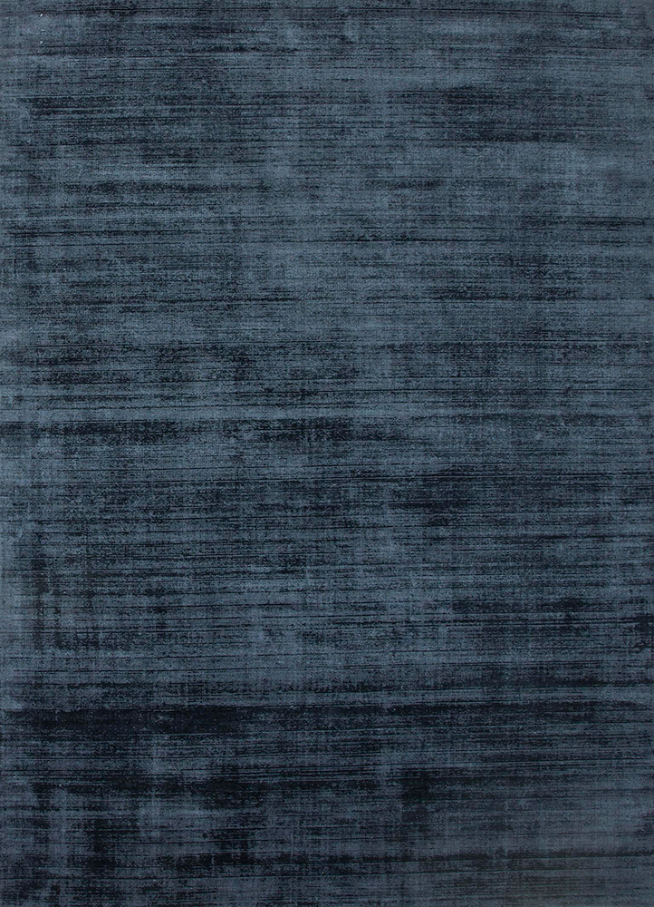 basis blue viscose Hand Loom Rug - HeadShot