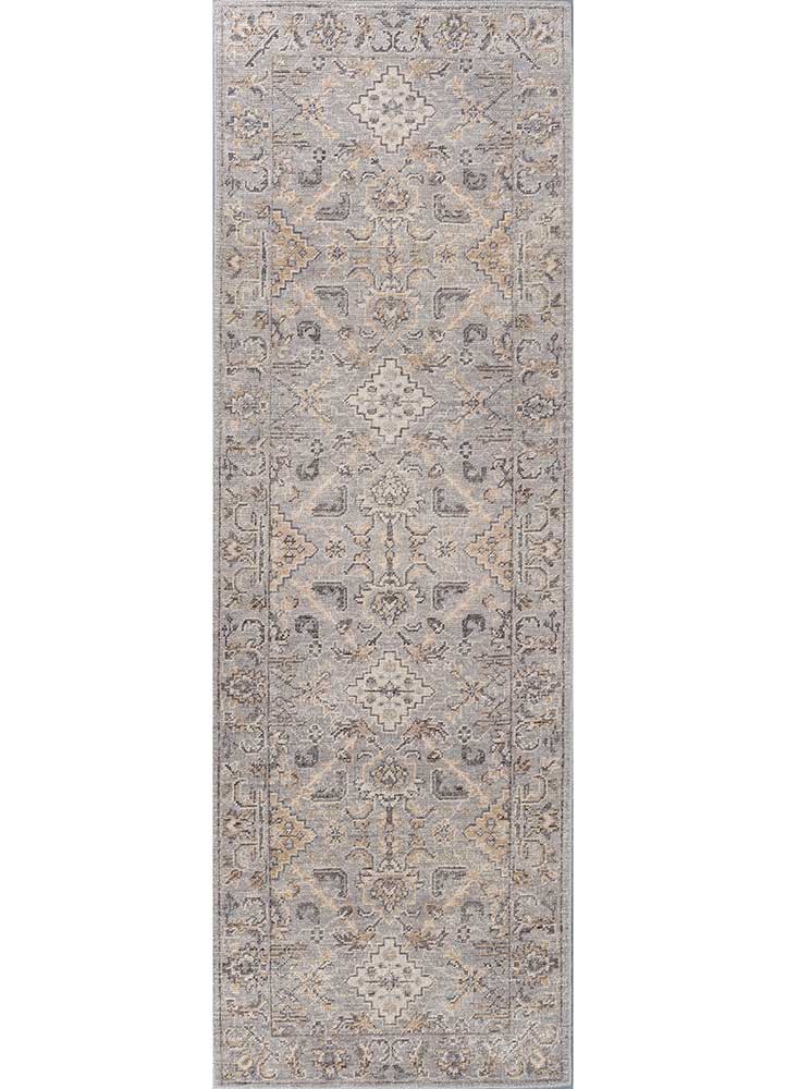 erbe grey and black wool Hand Knotted Rug - HeadShot