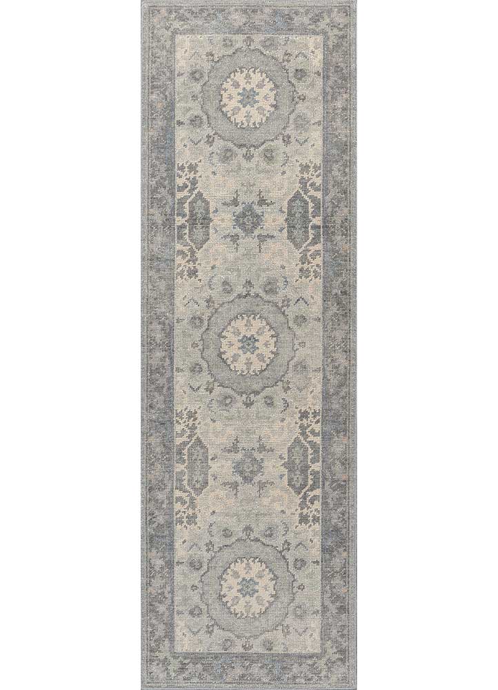  blue wool Hand Knotted Rug