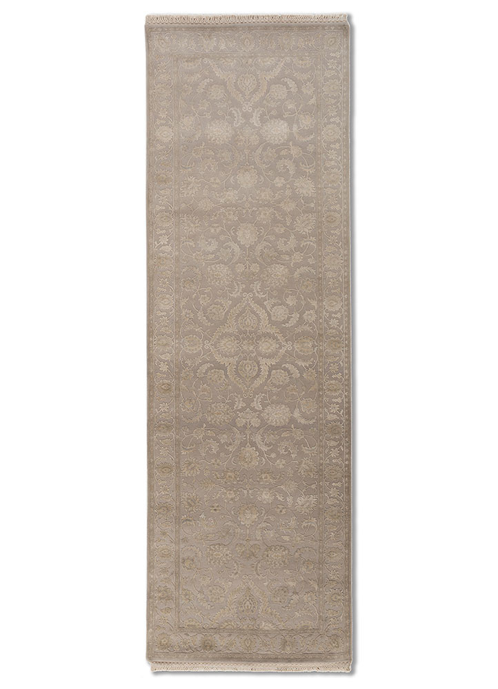 aurora grey and black wool and silk Hand Knotted Rug - HeadShot aurora grey and black wool and silk Hand Knotted Rug - HeadShot