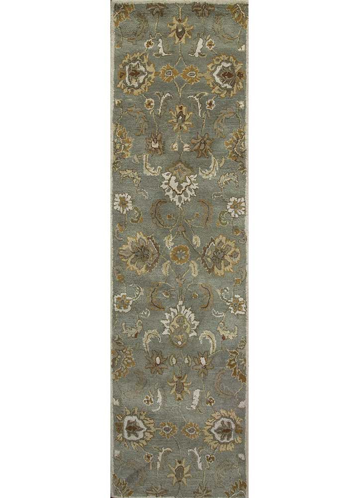  grey and black viscose Hand Tufted Rug