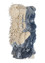 wall installation blue wool and bamboo silk and copper and silk and cotton Rug - HeadShot wall installation blue wool and bamboo silk and copper and silk and cotton Rug - HeadShot