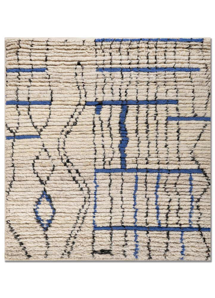  ivory wool Hand Knotted Rug