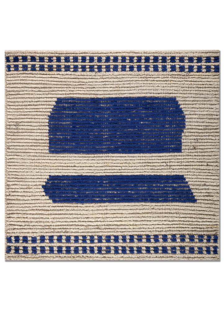  ivory wool Hand Knotted Rug