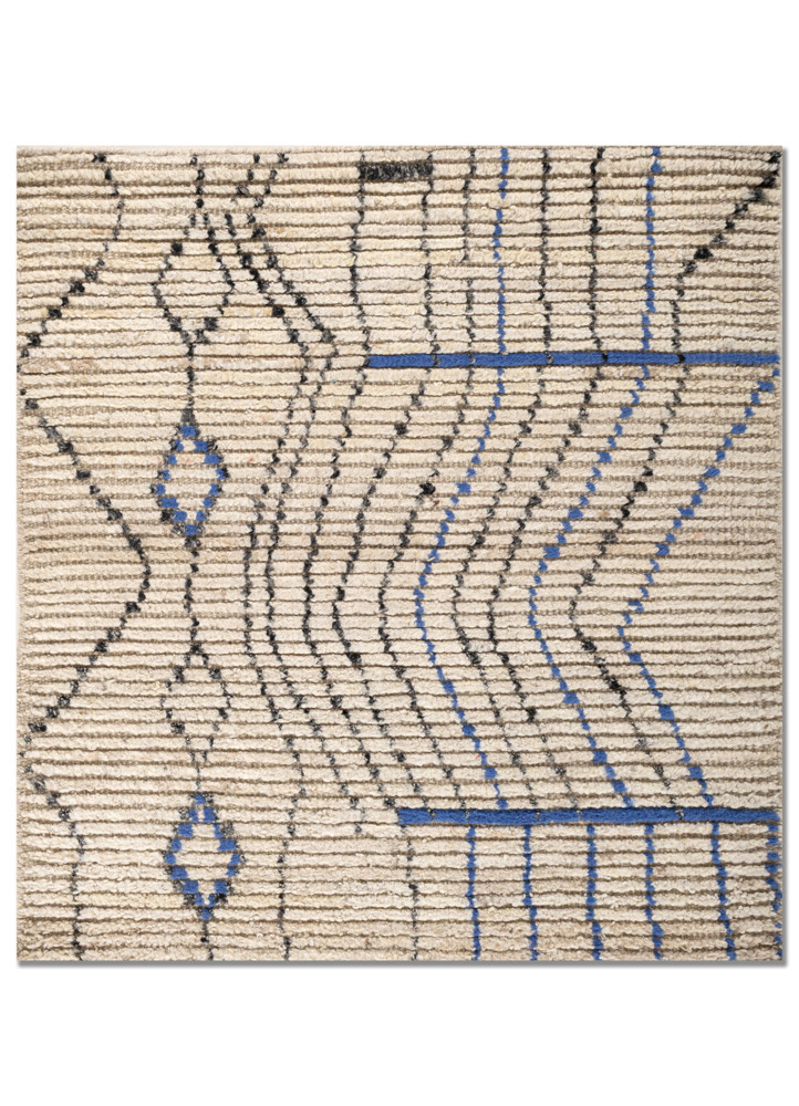  ivory wool Hand Knotted Rug