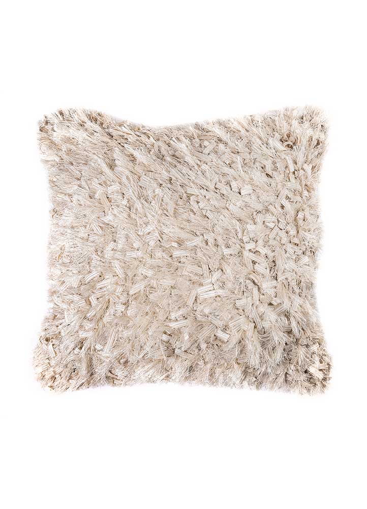  ivory polyester Cushion Cover Rug