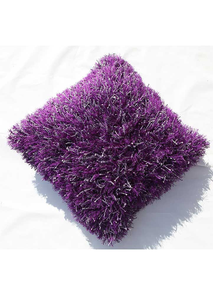 cushion pink and purple polyester Cushion Cover Rug - HeadShot