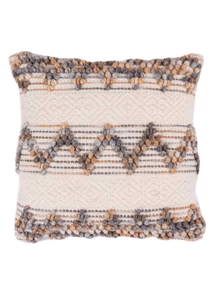 cushion ivory wool Cushion Cover Rug - HeadShot