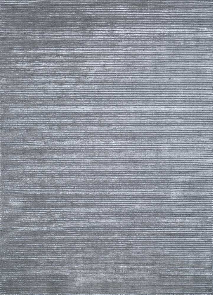 basis grey and black wool and viscose Hand Loom Rug - HeadShot