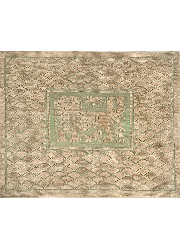 bespoke sile pink and purple wool Wall Art Rug - HeadShot bespoke sile pink and purple wool Wall Art Rug - HeadShot