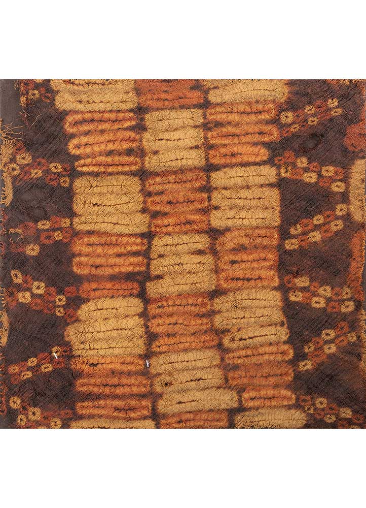 wall pieces beige and brown wool Wall Art Rug - HeadShot