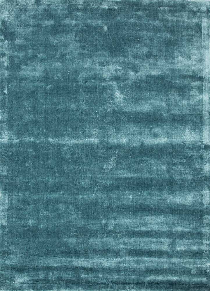  blue viscose Hand Loom Rug