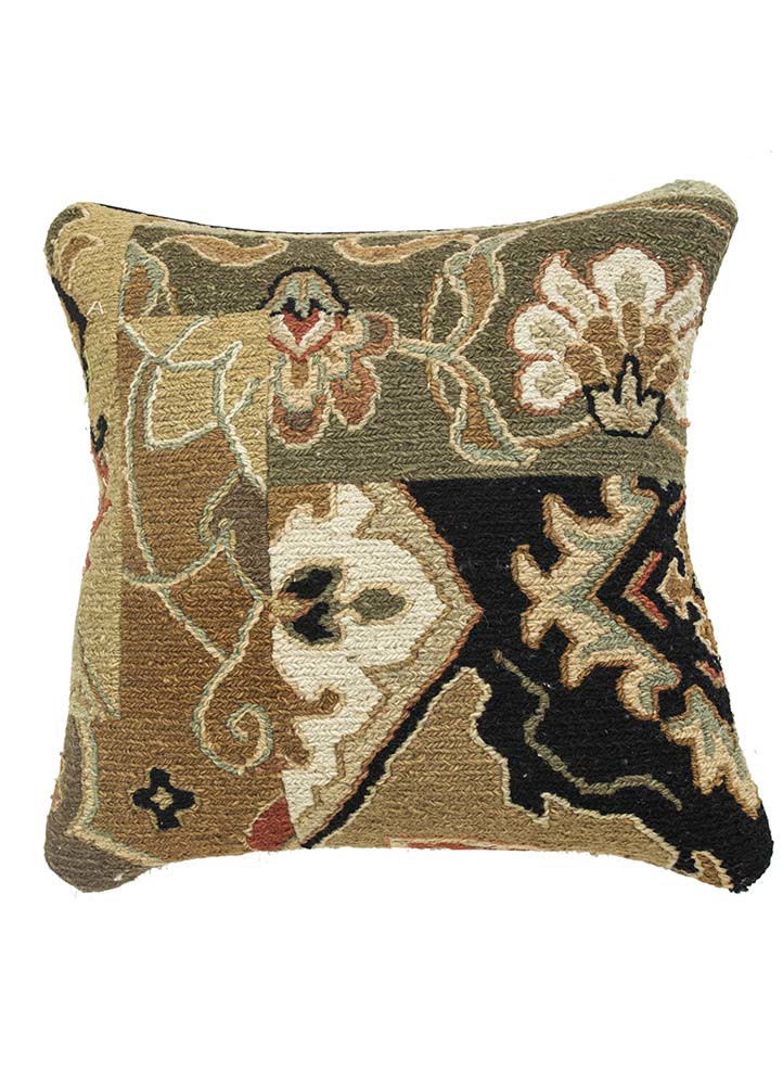 cushion grey and black wool Cushion Cover Rug - HeadShot cushion grey and black wool Cushion Cover Rug - HeadShot