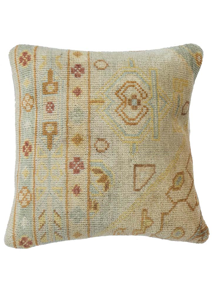 cushion gold wool Cushion Cover Rug - HeadShot