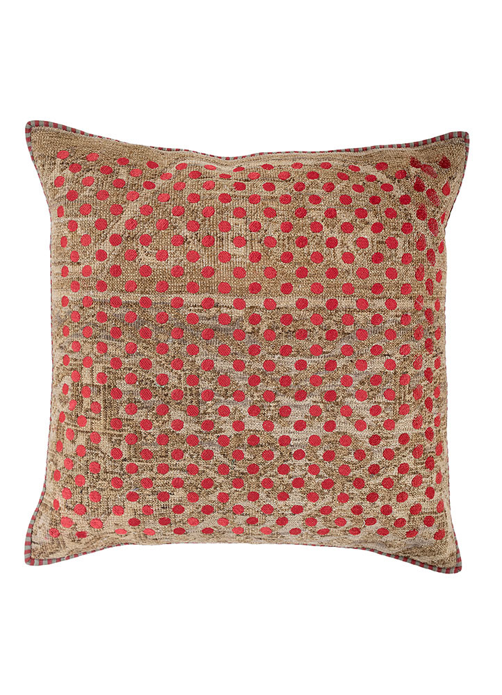  red and orange wool Cushion Cover Rug