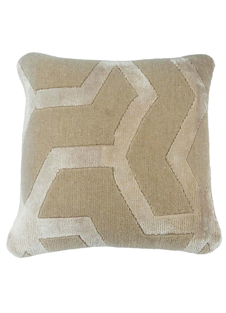 cushion ivory wool and viscose Cushion Cover Rug - HeadShot cushion ivory wool and viscose Cushion Cover Rug - HeadShot