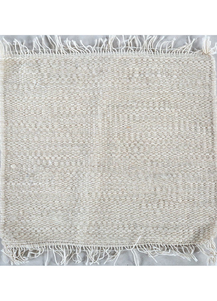 Handwoven Throw ivory alpaca wool Hand Loom Rug