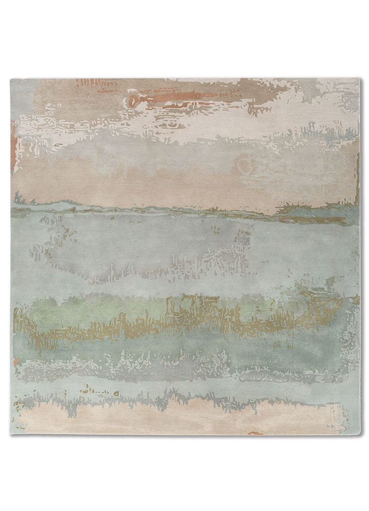 genesis blue wool Hand Tufted Rug - HeadShot