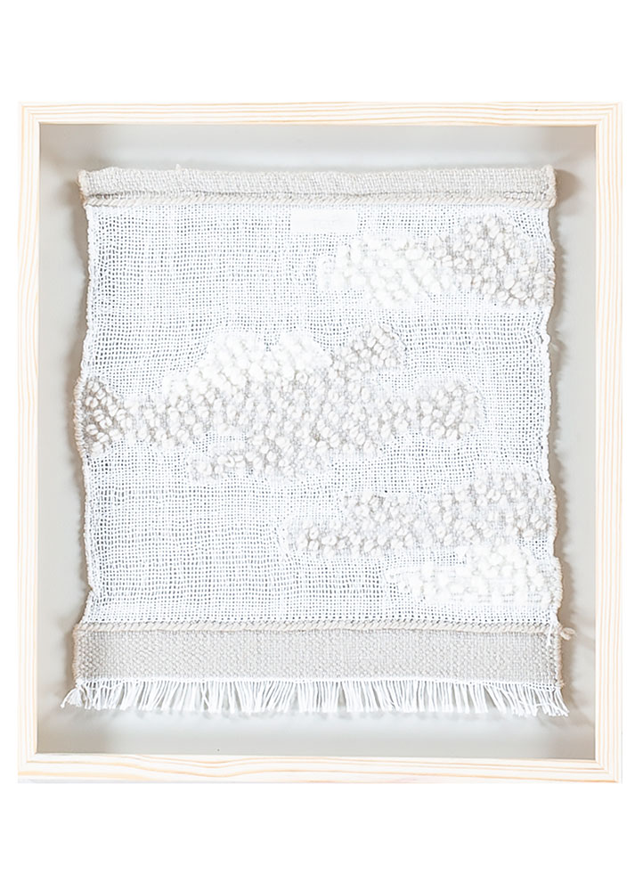 wall art and tapestries ivory wool Wall Art Rug - HeadShot