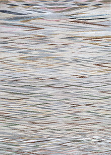 manchaha grey and black wool and bamboo silk Hand Knotted Rug