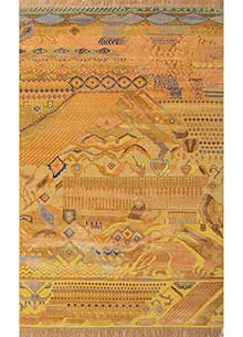 manchaha gold wool and bamboo silk Hand Knotted Rug