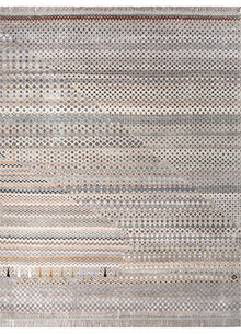 manchaha grey and black wool and bamboo silk Hand Knotted Rug
